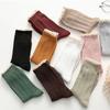 Lacework Ruffles Socks Solid Cotton Breathable Harajuku Vintage Streetwear Crew Sock Japanese Kawaii Cute Women's Socks