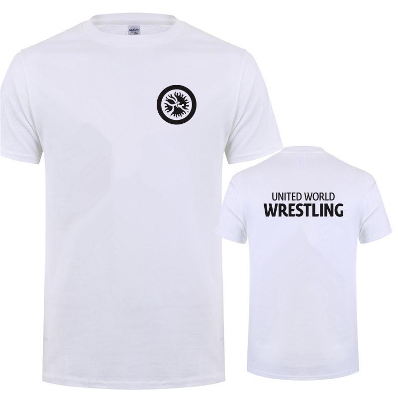 United World Wrestling UWW Tricou Bărbați Amuzant Cool Vară Bumbac Mânecă Scurtă Tricouri Gât Rotund Tricou Bărbat Hip Hop Streetwear