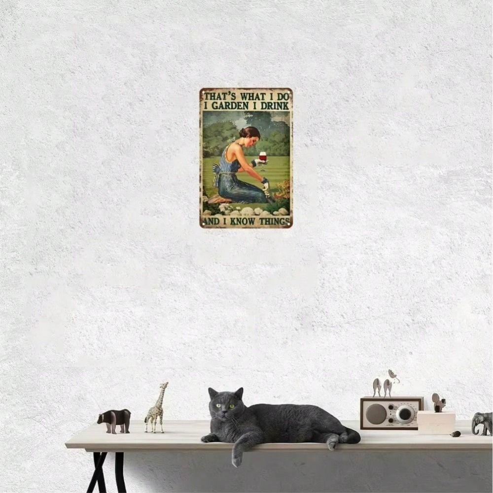 Vintage Metall Wandposter Rustikale Weindekoration 12x12 Zoll