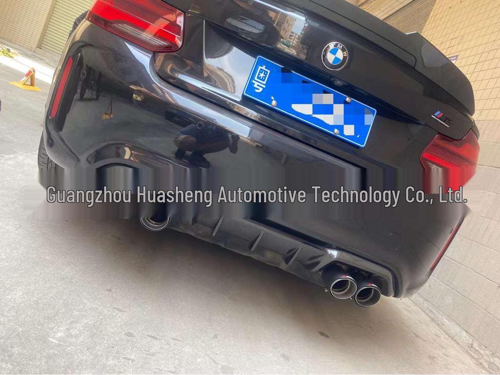 BMW M2 MP Style Carbon Fiber Rear Diffuser F87 Replacement - Real Carbon Fiber Lip
