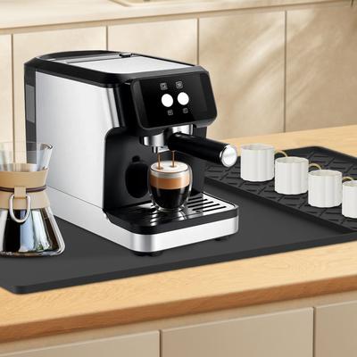 Silikon Kaffematta Avtagbar(Frivillig) Diskmatta för kök Kaffebartillbehör Passar under kaffebryggare och diskställ