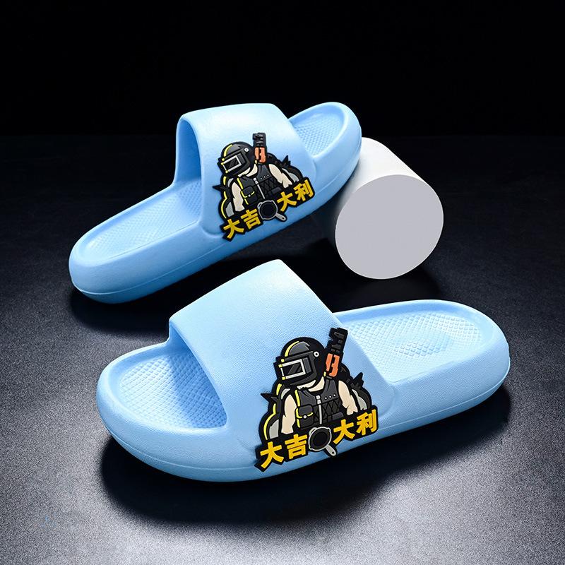 Indoor Lightweight Boys Slippers With Cute Cartoon Style Nonslip Soft Eva Shoes Summer