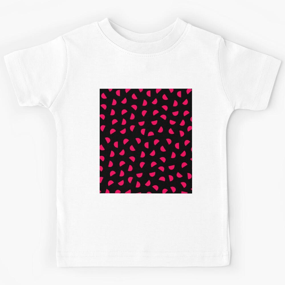 Pink Half Circle Seamless Geometric Patten Kids T-Shirt 100