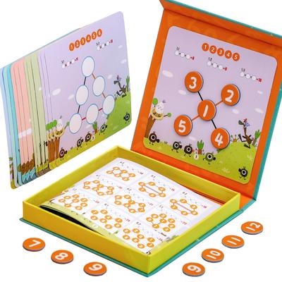 Jeu de Maths Comptage Jouets Éducatifs pour Enfants Arithmétique Pensée Logique Matrice de Nombres Magnétiques Jeux de Plateau de Calcul Jouets