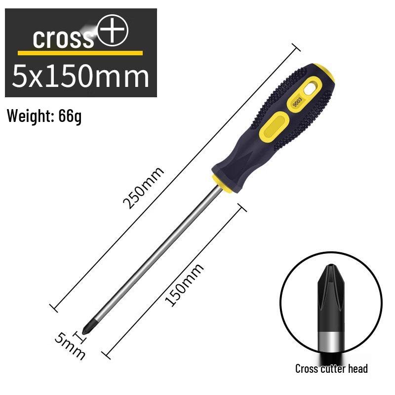 High-Strength Phillips & Slotted Screwdriver Set with Non-Slip Magnetic Handle and Chrome Vanadium for Enhanced Durability.