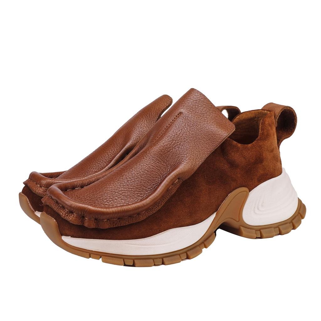 2025 Autumn Women's Luxury Slip-On Sneakers - Premium Cowhide Casual Shoes