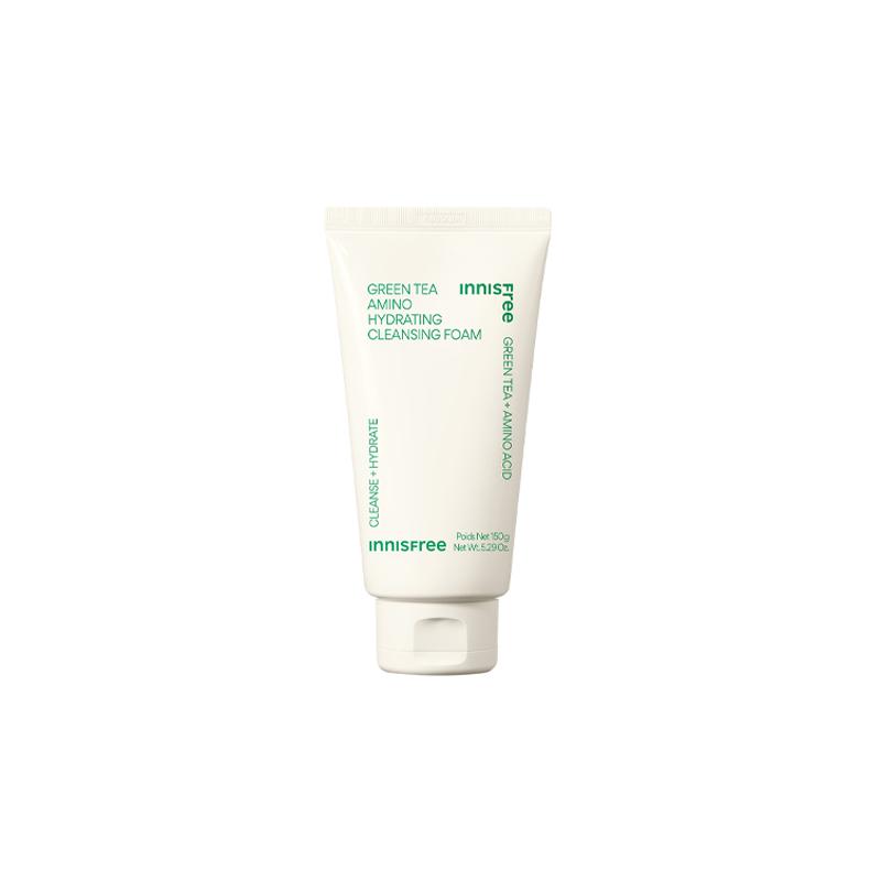 Innisfree Foam Moisturizing Oil Control Green Tea Amino Acid Cleansing Foam-150g зелёный