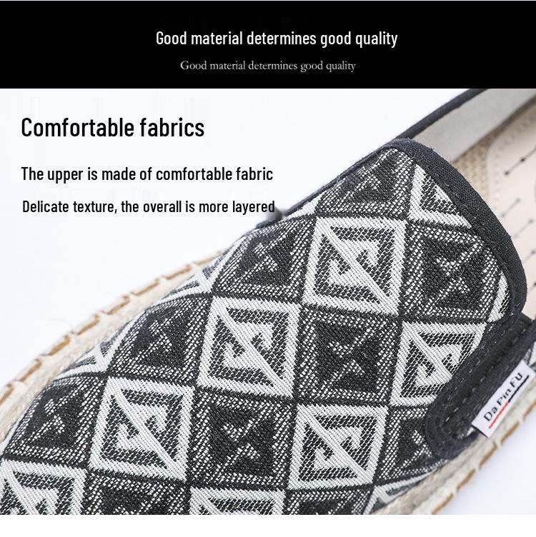 2025 Men's Summer Linen Slip-on Shoes: Trendy, Breathable Old Beijing Fisherman Style