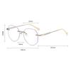 0 To+4.0 Women's Frameless Reading Glasses Anti Blue Light Polygonal Presbyopic Glasses Anti Fatigue Computer Glasses