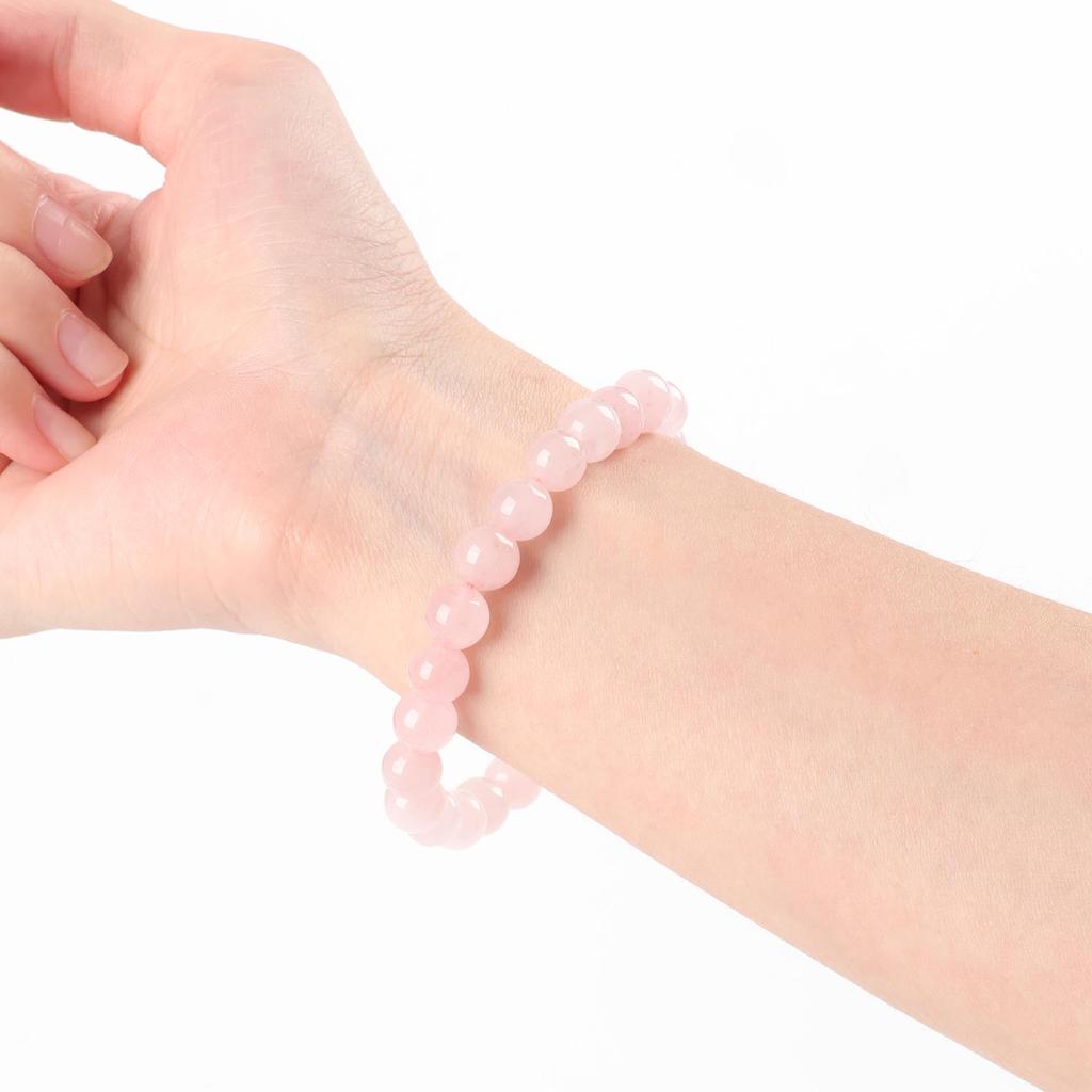 Trendy Natural Stone Bracelet for Girls - Smooth 6-10mm Round Beads