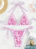 European & American Print Sexy Tie-up Bikini Set (2025)