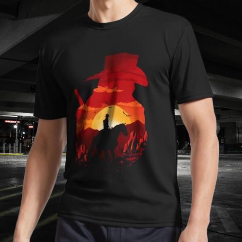 Red-Logo Active T-Shirt Funny Size American Unisex T- Shirt S разноцветный