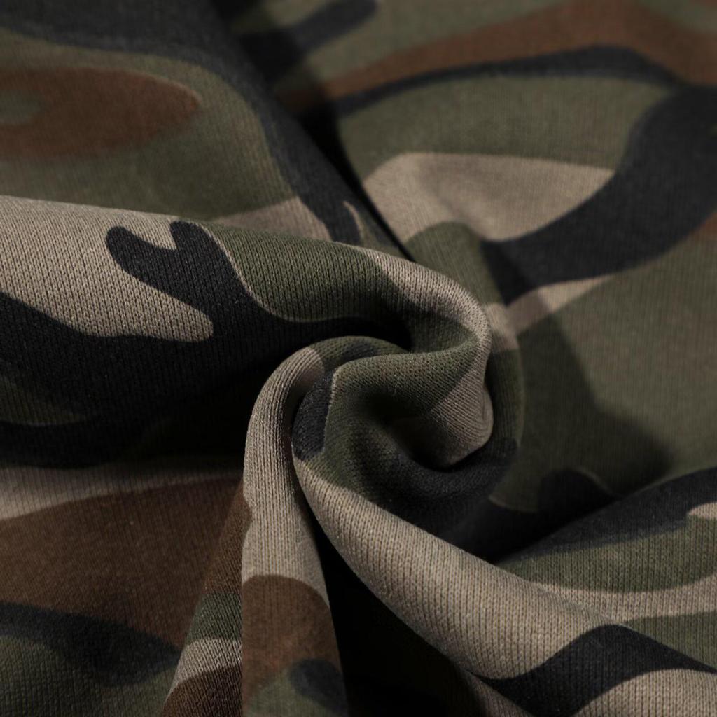 American Retro Camo Streetwear Hoodie for Men & Women - Trendy Unisex Zipper Jacket