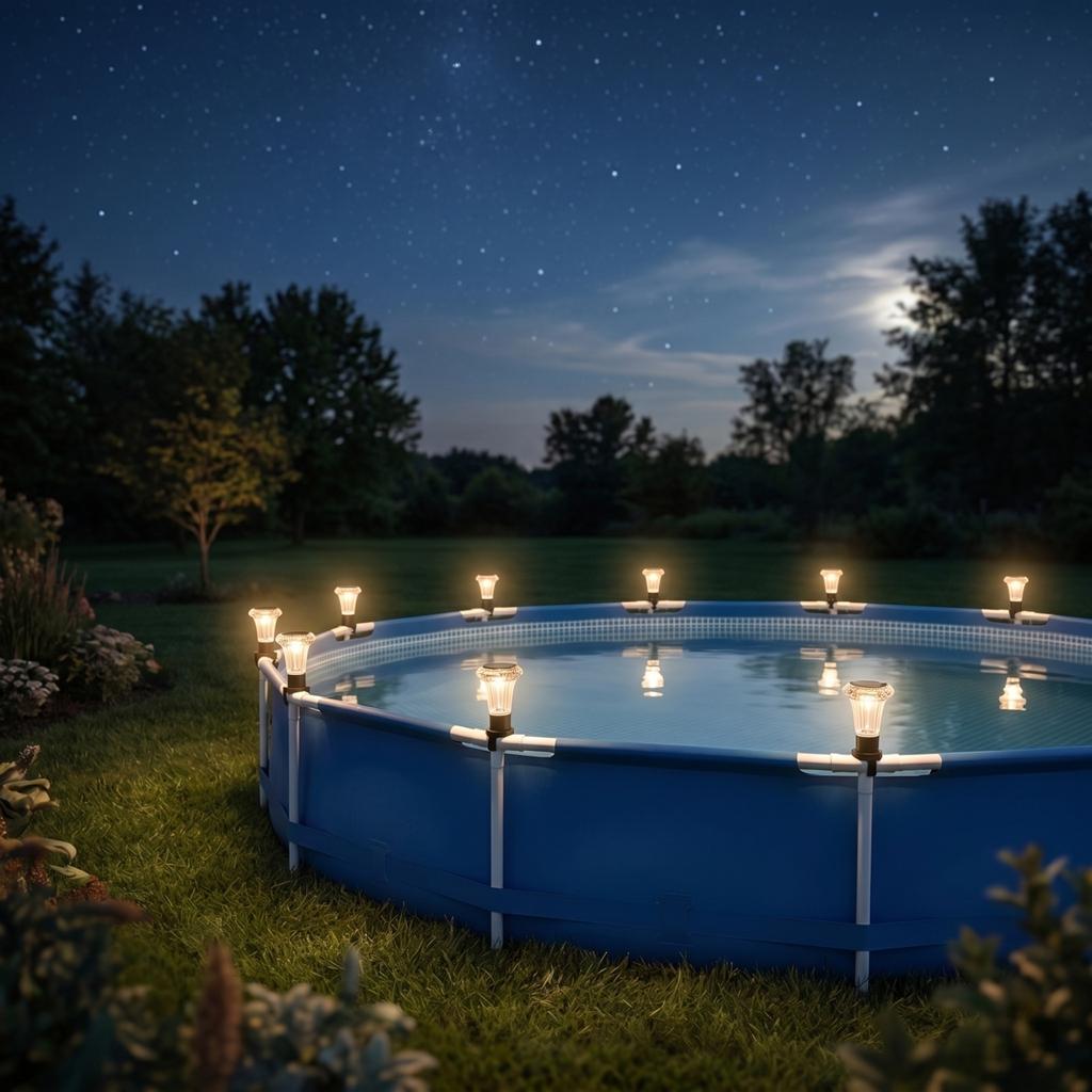 Solar-powered Courtyard Lights, Fence Lights, Cable Tie Lights,  Decorative Lights For Balconies, Swimming Pools, Lawns, And Ambient Lighting.