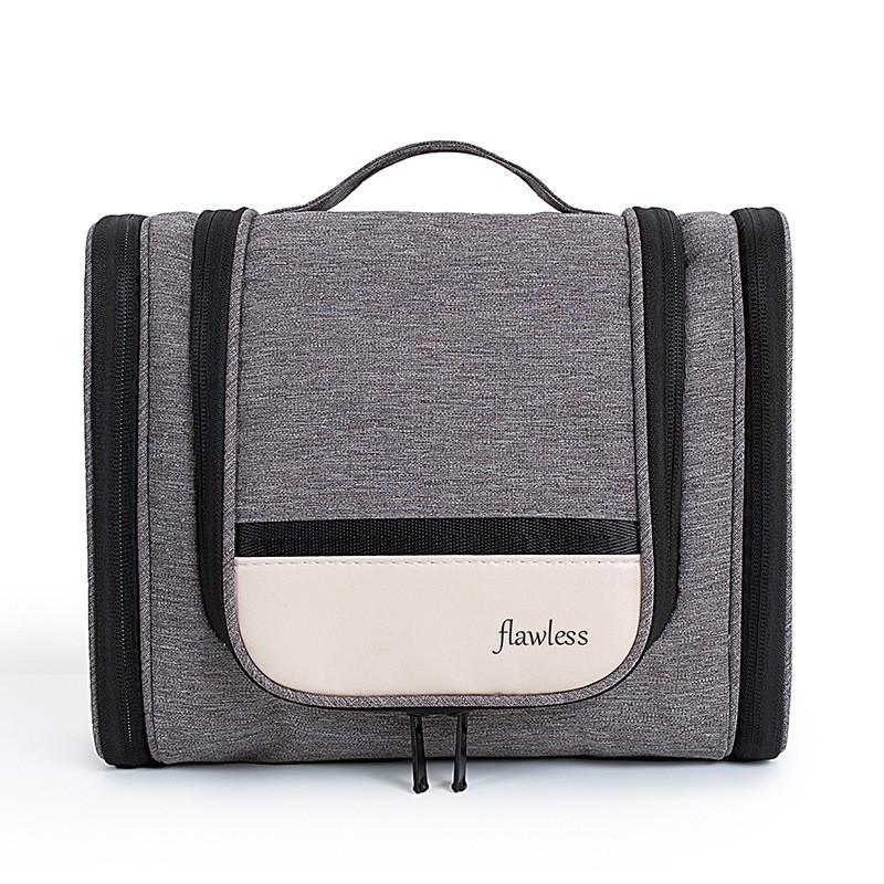 Travel Toiletry Bag With Large Capacity And Waterproof Polyester For Bathroom Storage
