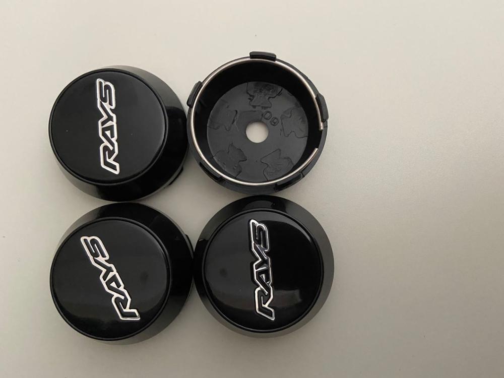 4PCS/Lot 65MM Car-Wheel-Center-Hub-Caps-for RAYS-VOLK Emblem Logo