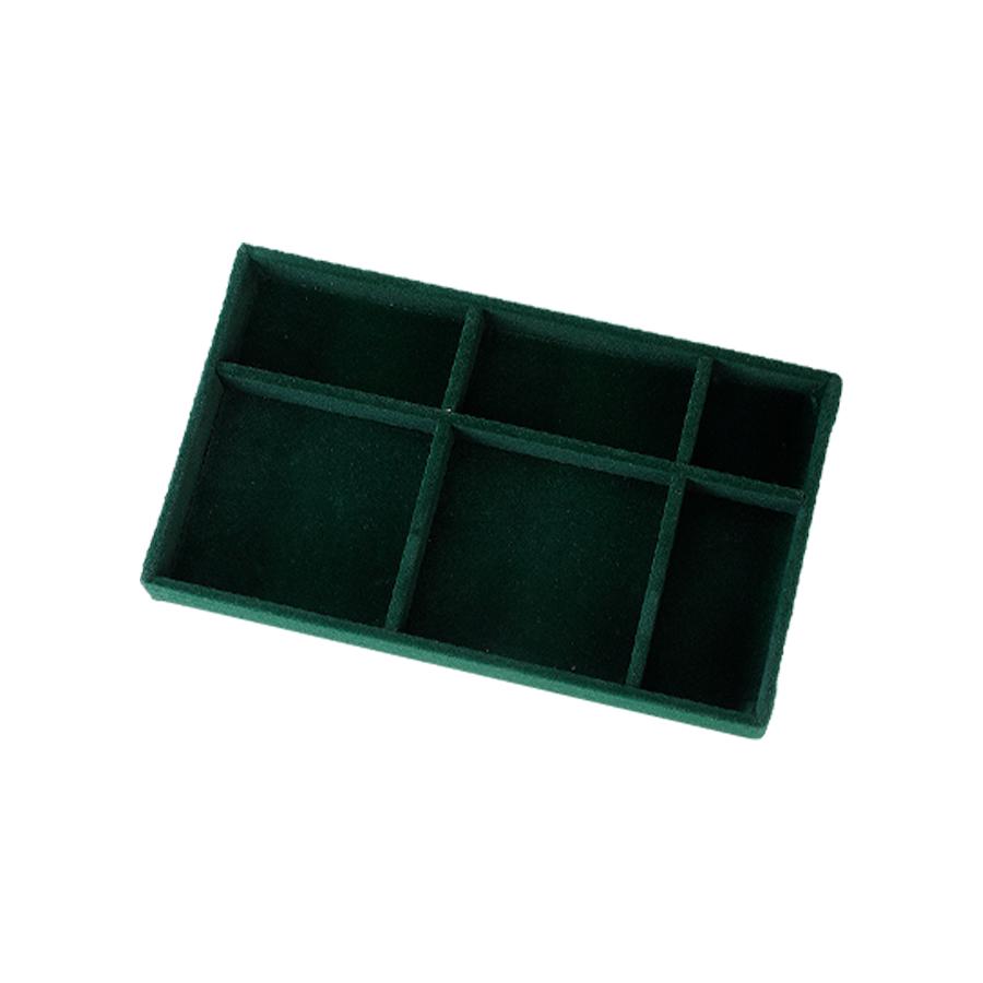 1PC, Flocking Jewelry Box Jewelry Tray, Color: Green