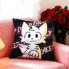 Cute Character SSilly Cat Cushion Cover Premium Soft Pillowcase SkinFriendly Breathable MultiPurpose for Home Office Travel