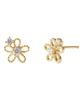 Alleun Silver 925 Cubic Mini Flower Earrings