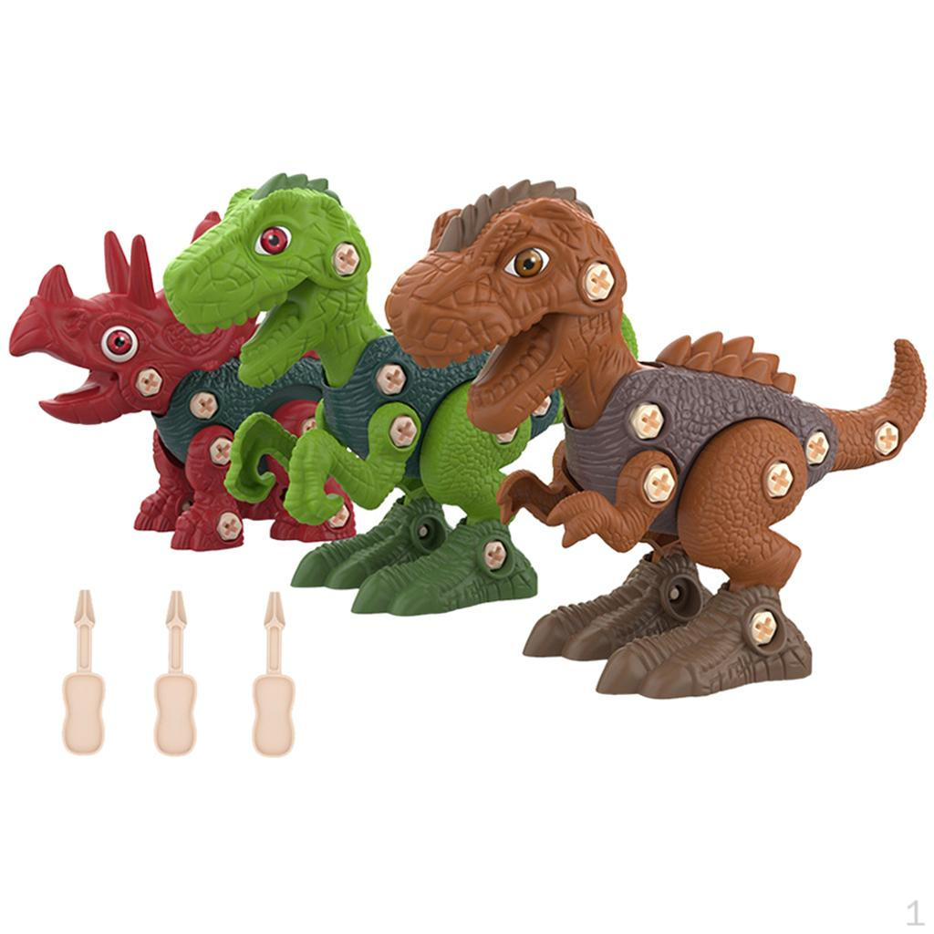 Dinosaur Toy Set, Deformed Action Figure, puzzle Construction play set with Screwdriver