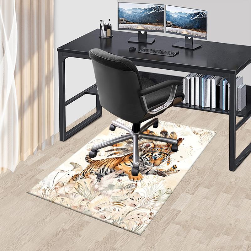 1PC Tiger Feather Non-Slip Floor carpet, Office, family, bedroom, Studio - Large Area Rug, Vibrant Colors-C0464
