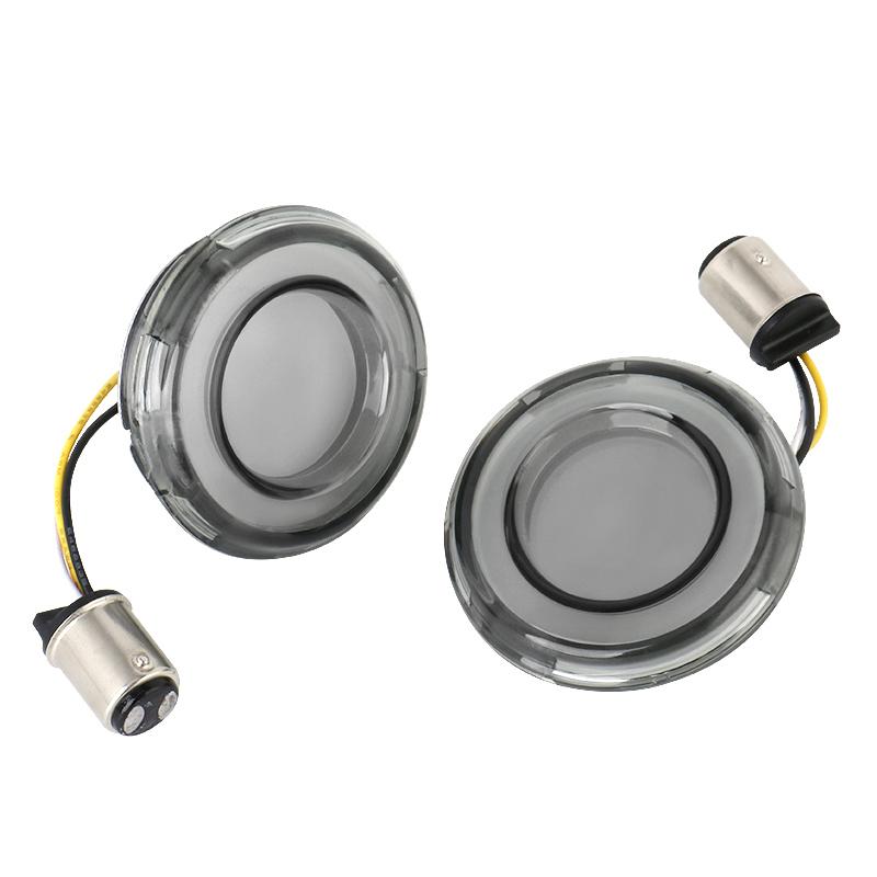 

Motorcycle 1157 Bullet Style LED Indicator Front Turn Signal Light For Harley Touring Breakout CVO Road Glide Fat Boy Softail сірий колір