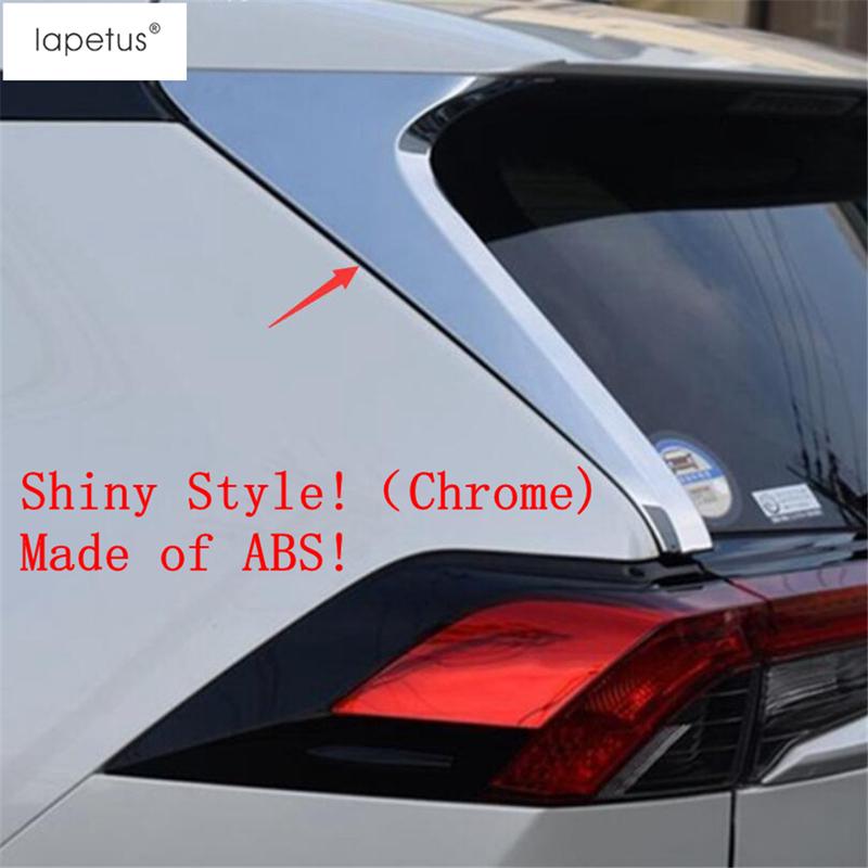 Car Rear Tail Window Windshield Spoiler Panel Sequ Cover Trim For TOYOTA RAV4 RAV 4 XA50  - 2024 ABS Chrome Accessories