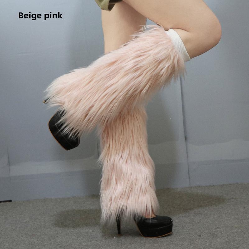 Women's Faux Fur Plush Boot Cuffs & Leg Warmers for Autumn/Winter