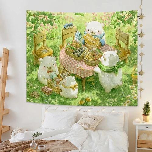 Fresh Field Spring Outing Style Decorative Tapestry Bedroom Living Room Tapestry Home Wall Decoration Tapestry