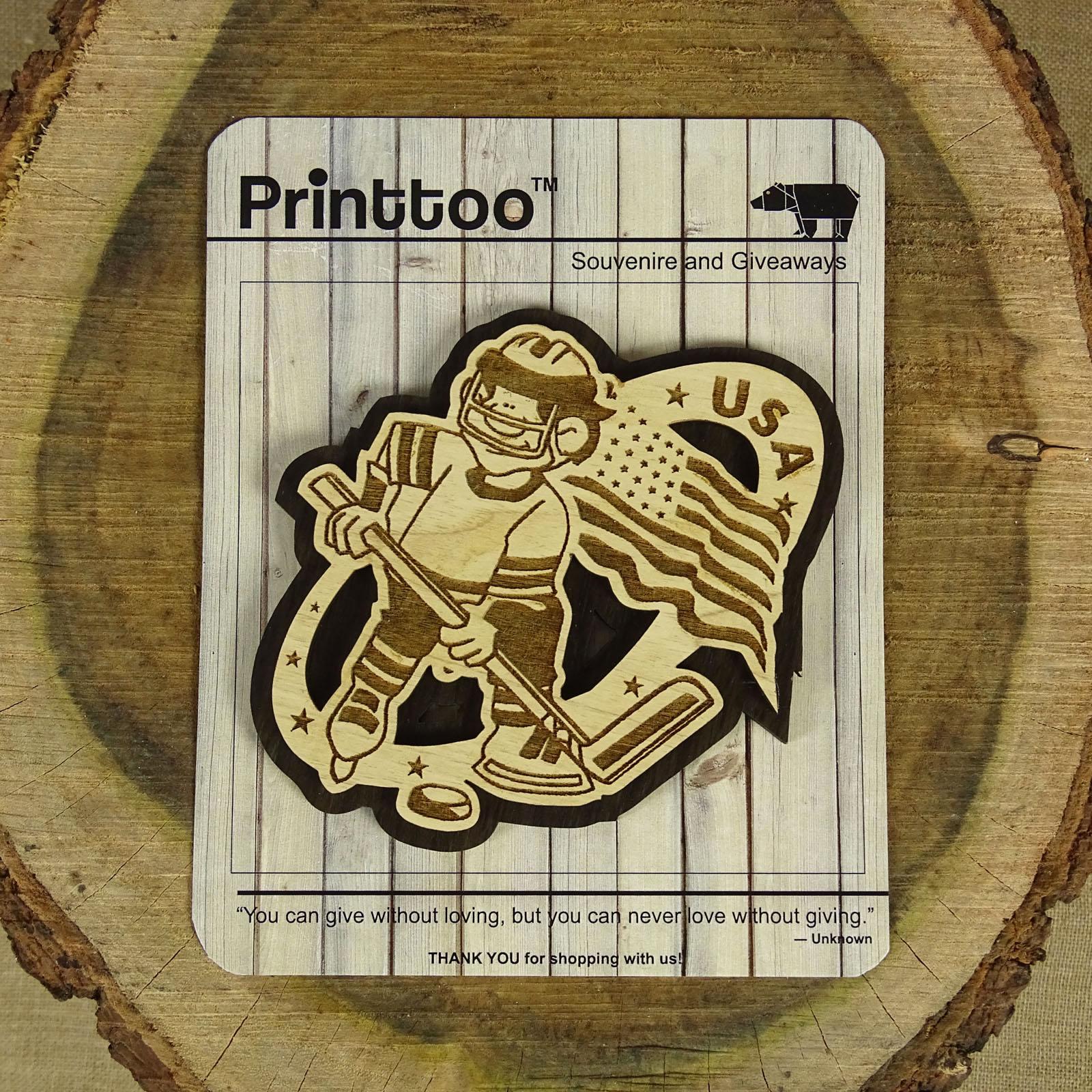 

Sketer Skate Board Wood Engraved Fridge Magnet Souvenir Gift 4 x 3.5 коричневий