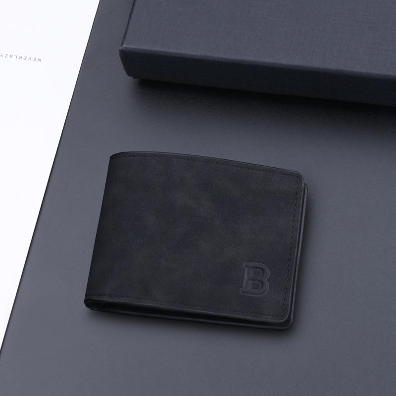 Men's Short Leather Wallet - In Stock