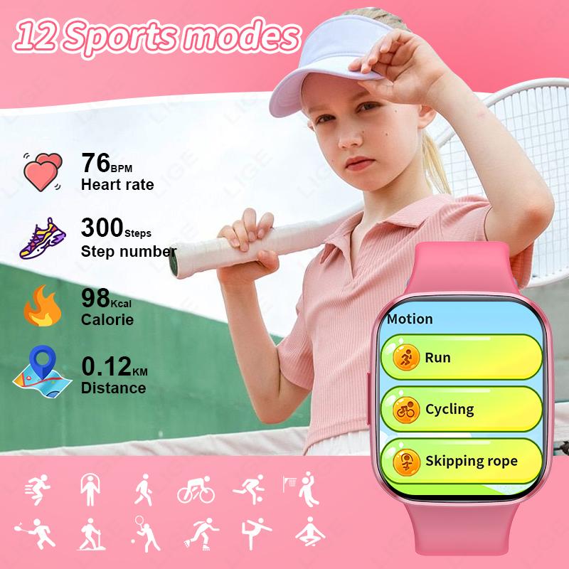 Kids Smart Watch for Age 5-12 Kids Gifts Sleep Tracking Wake-up Reminder Pedometer Flashlight Smartwatch Childen Watches