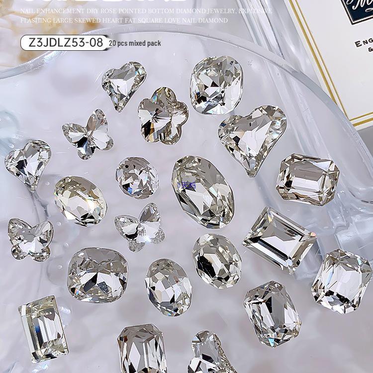 2025 Super Shiny Nail Art Rhinestones - 9 Mixed Small Diamond Decorations
