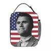 Charlie Kirk Freedom Accessories Insulated Lunch Tote Bag For School Food Storage Bag Portable Cooler Thermal Lunch Boxes