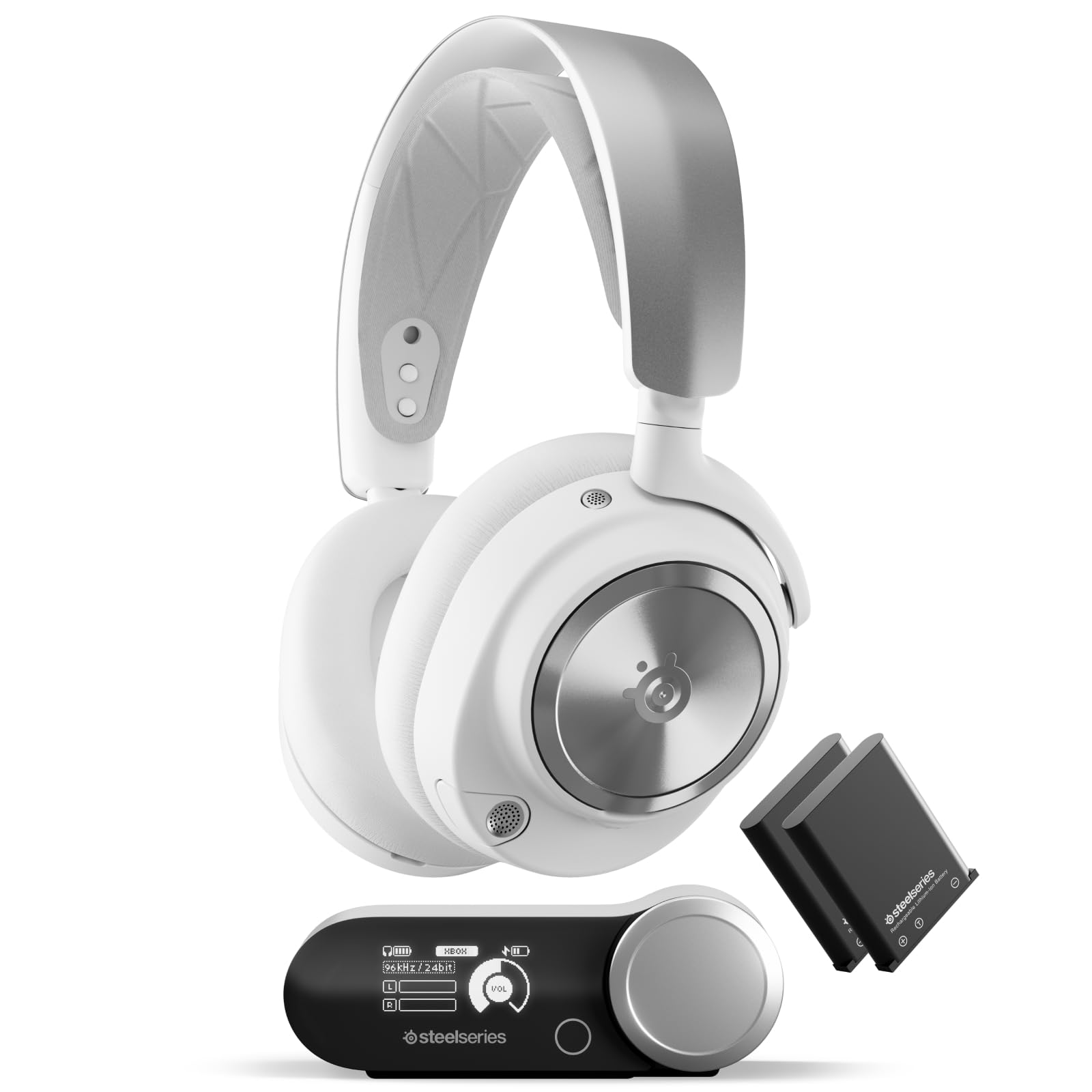 

SteelSeries Gaming Headset Headphones Arctis Nova Pro Wireless White Lightweight Wireless Sealed Active Noise Cancellation Sound 61524 White білий