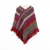 Christmas Style Ladies' Red Retro Ethnic Pullover Shawl Cloak for Spring, Autumn, and Winter Tibetan Travel