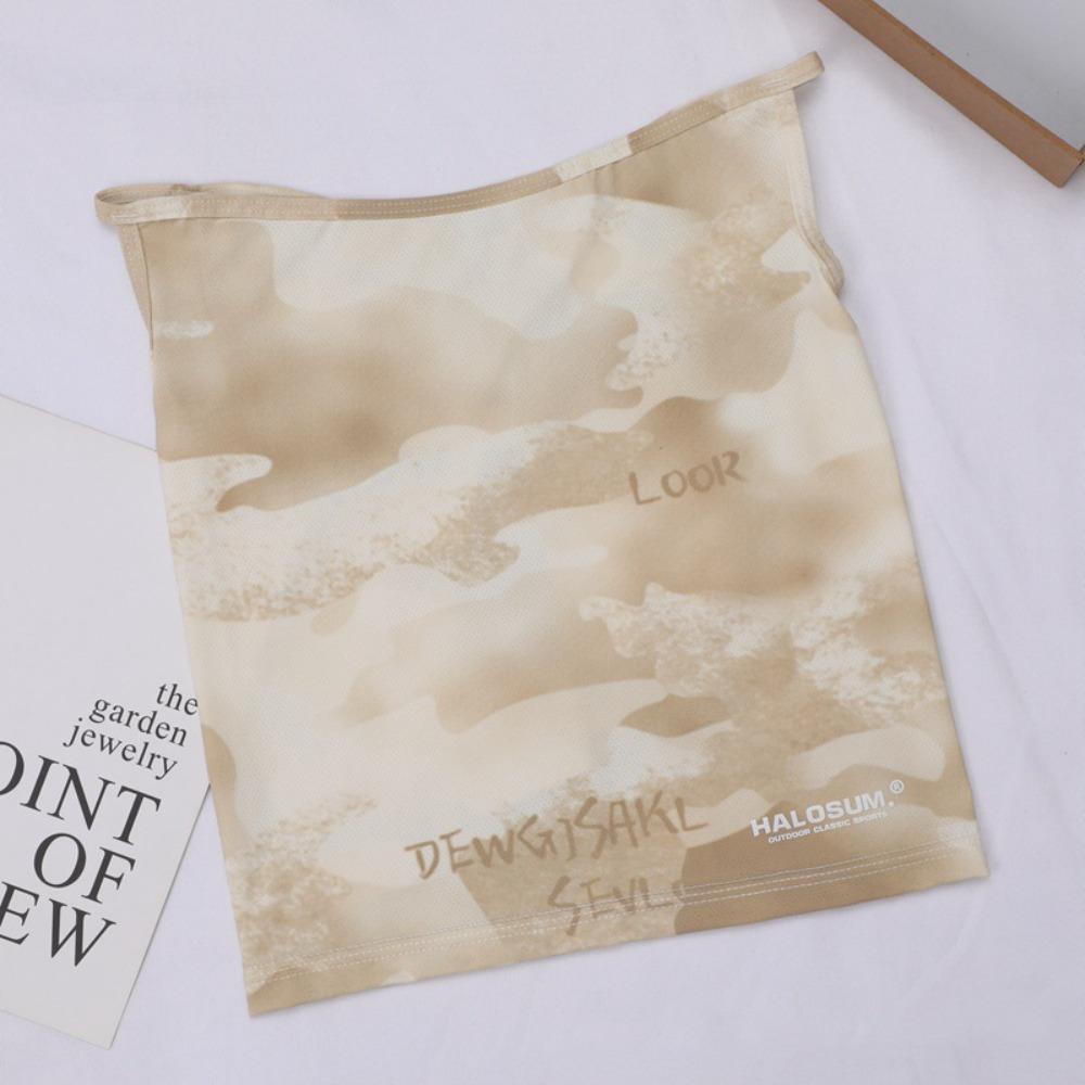 Shading Sunshade Veil Face Cover Ear Hanging Ice Silk Face Mask Sunscreen Face Mask  Cycling