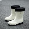 Fashion men's water shoes non-slip rain boots medium tube Korean version waterproof rain shoes new short tube