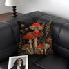 Mushroom Illustrations Cushion Cover Natural Linen Organic Fabric DoubleSided Printing Sofa Home Decor Gift Pillow Case