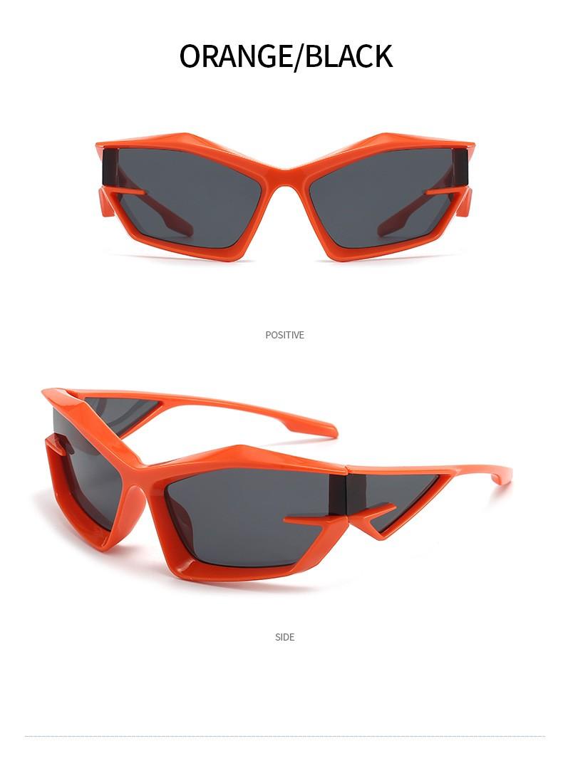

-eye Large Frame Gradient Sunglasses One Size шафрановий