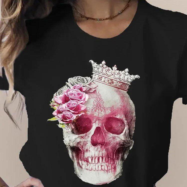Hot Cartoon Graphic Tshirt Casual Short Sleeve Skull Butter Graphic Tshirt Highend Luxury Unisex Style Both Of Unisex And Unisex