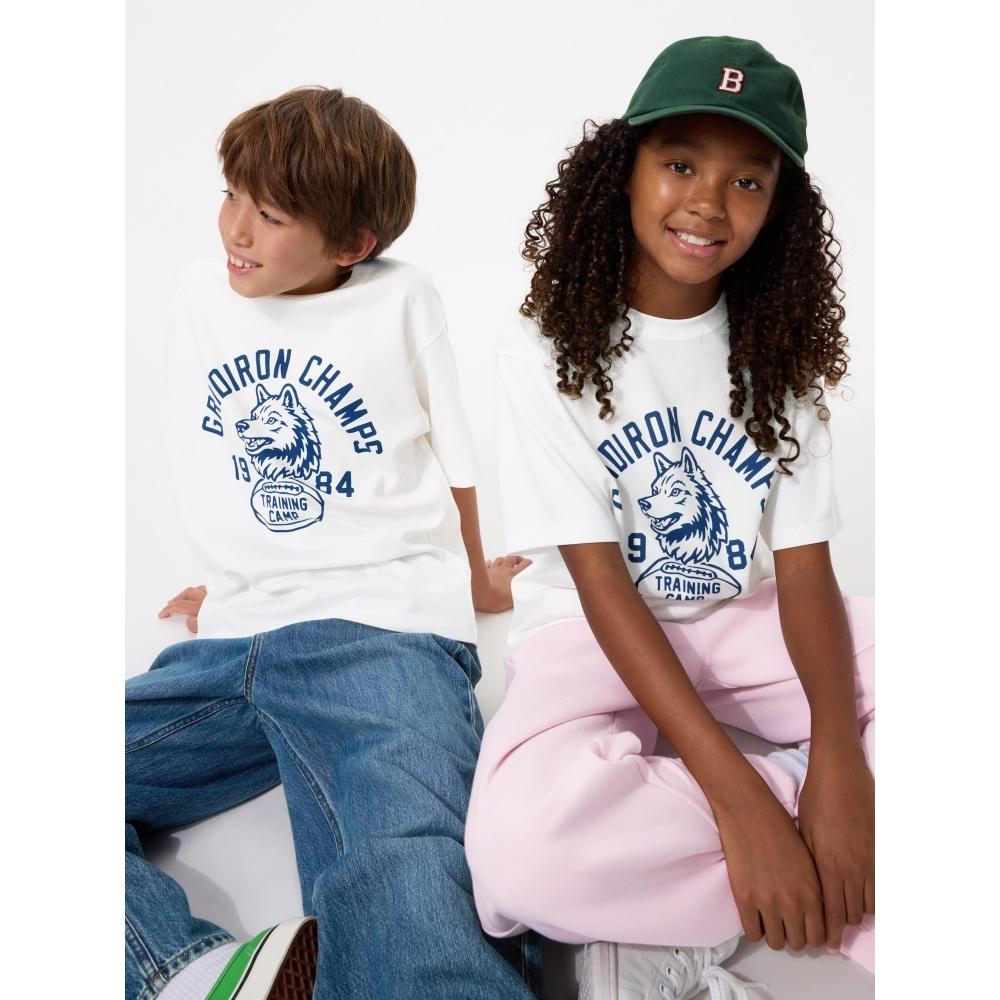 Uniqlo Japan Aerism Cotton Graphic Crewneck Tee