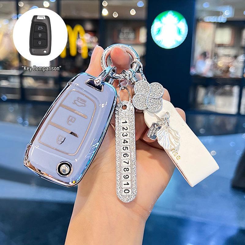 Kompatibel mit 20 Modellen: Schlüsselabdeckung für Beijing Hyundai New Elantra, Verna, ix25, Mistra, ix35 - Schutzschale Schnalle