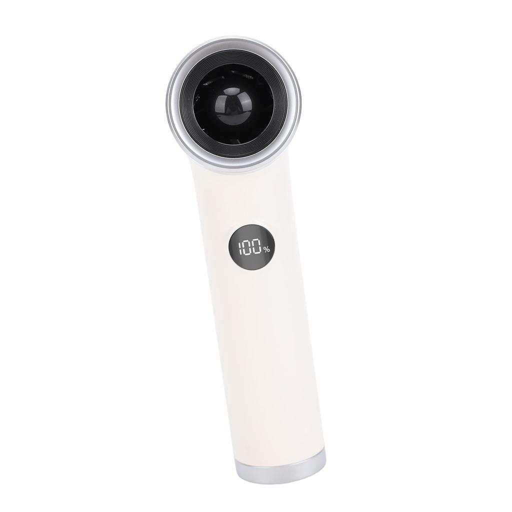 Handheld Bladeless Fan Type C Rechargeable Digital Display Small Portable Cooling for Travel Outdoor Use Apricot Color