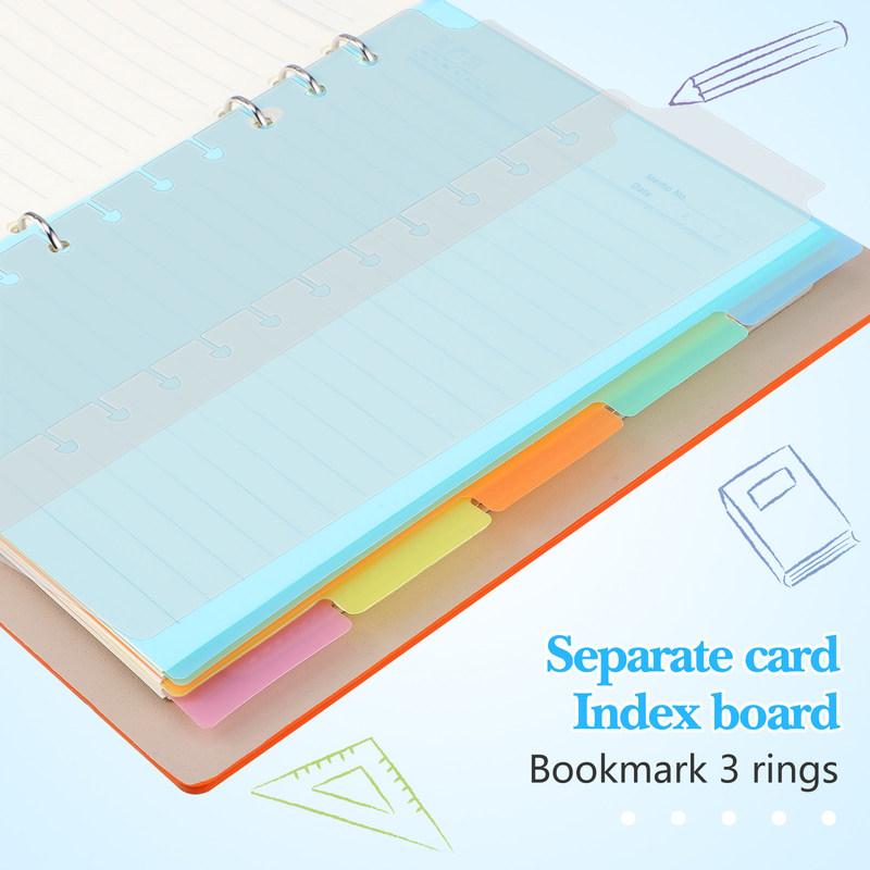 5Pcs Plastic Index Dividers for Binders Notebooks Planners Mini Divider Tabs Aesthetic Bookmark Separators Office School