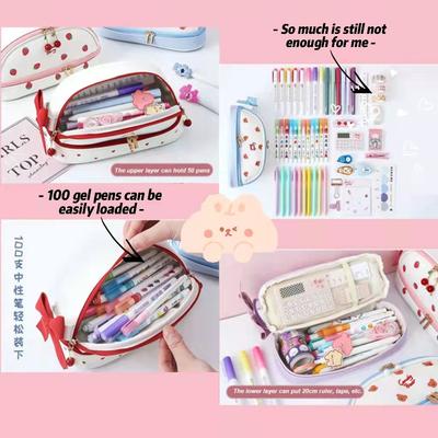 Kawaii – trousse à crayons de grande capacité, boîte à crayons, support de pochette, fournitures scolaires et de bureau pour enfants, jolie papeterie organisateurs, cadeau