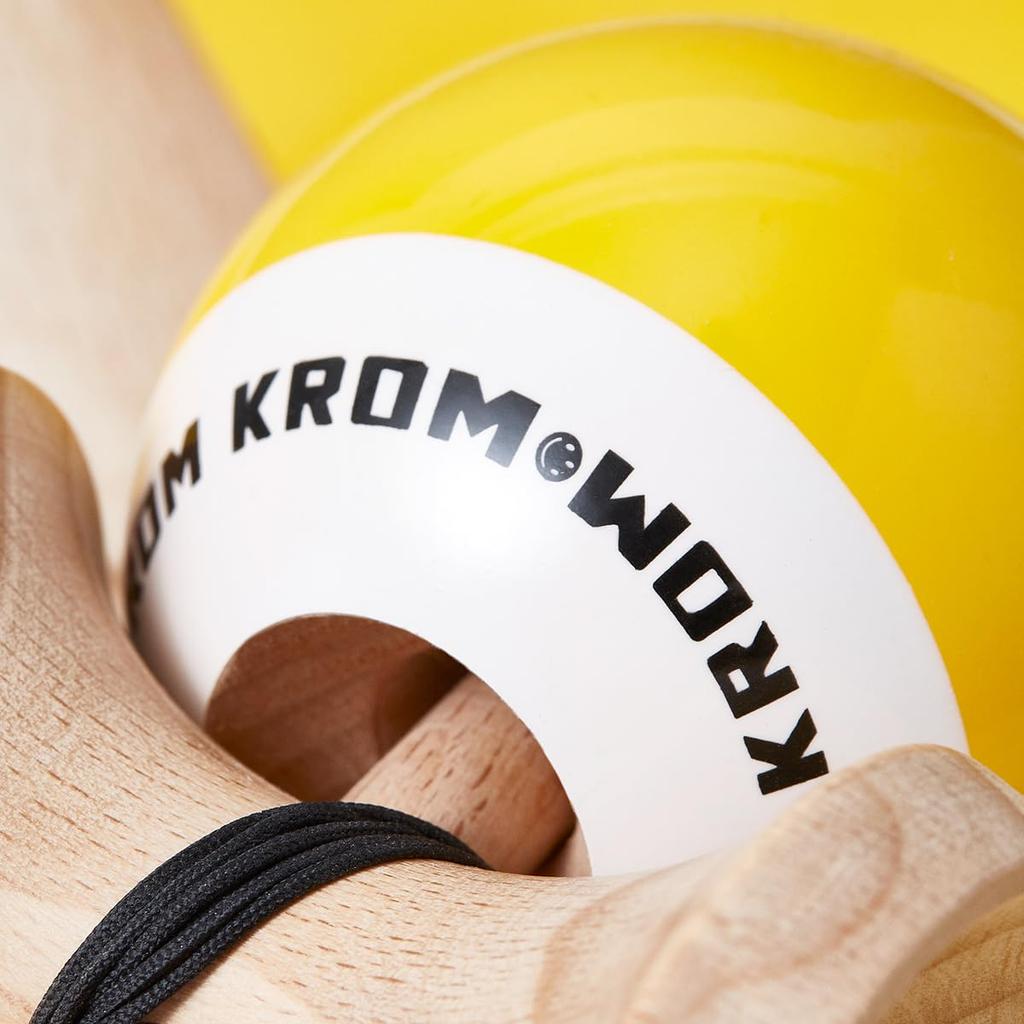 Kendama KROM POP Chrome Pop LOL Sticky Clear (Jaune)