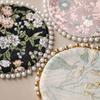Elegant Pearls Edge Coaster Cloth Teapot Mat Butterfly Brocade Cup Mat  Tea Ceremony