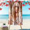 Asciugamano da Spiaggia con Stampa Billie Eilish, Asciugamano Grande Morbido ad Asciugatura Rapida per Spiaggia Campeggio Nuoto