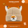 Fashionable Knitted Cap Adorable Fox Nick Anime Cartoon designed for Children Warm plus Versatile in Fall plus Cold Season Show Off Facial Tiny